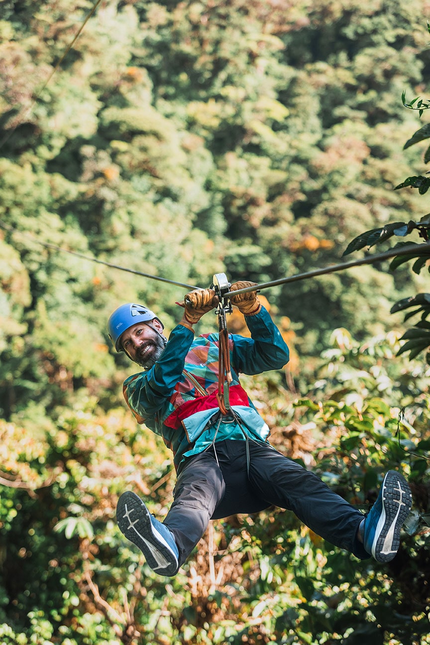 Tyrolienne au parc Treetopia